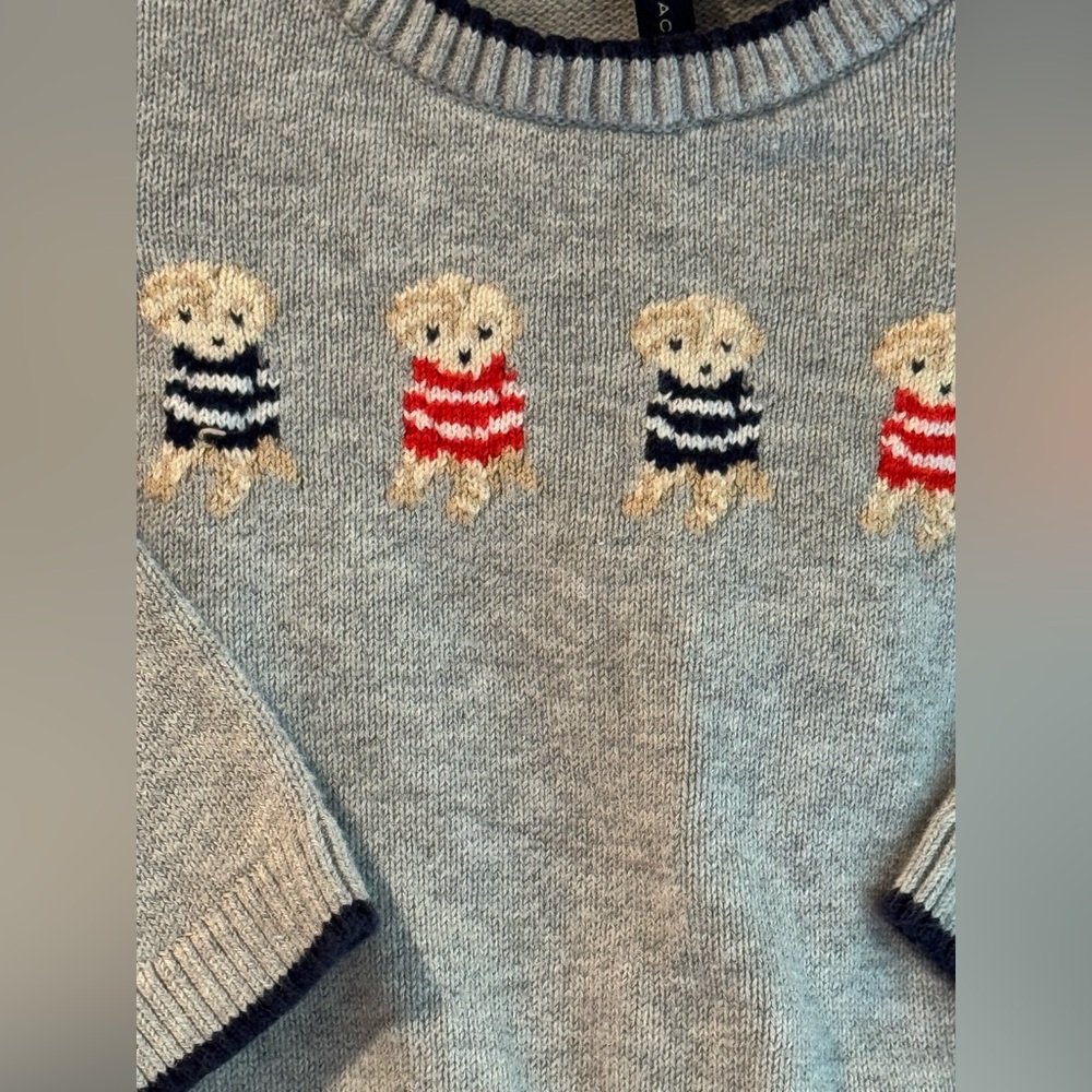 Janie and Jack 6-12 Mo Puppy Sweater - Picture 4 of 6